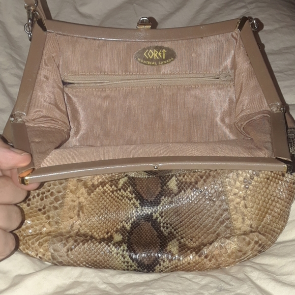 NWOT Vintage 1960's Coret purse w/ real snakeskin - Picture 4 of 8